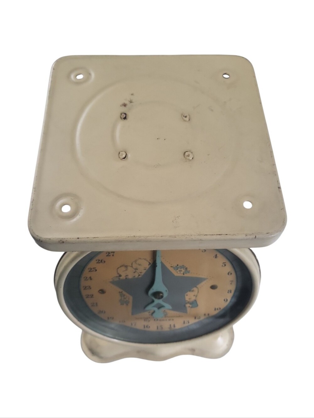 Vintage Shabby Chic Baby 30 Lb Metal Scale - Picture 8 of 10